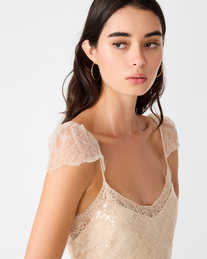 STEFANIA DRESS CHAMPAGNE - view 4