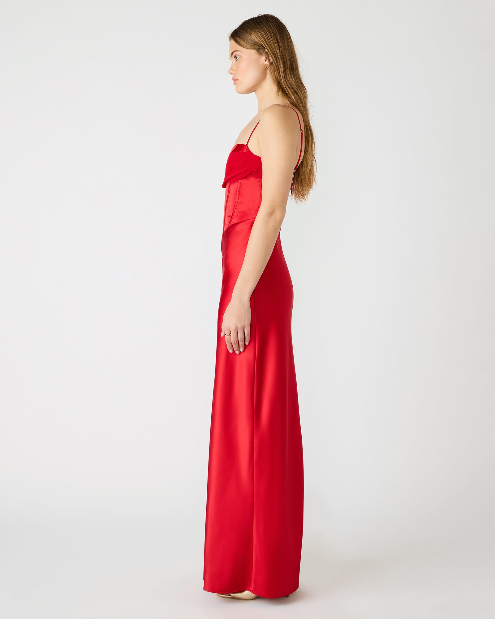 Steve Madden Women's Carmela Dress Sleeveless Dresses - Red - Size Large - Polyester/Satin Steve Madden Women's Carmela Dress Sleeveless Dresses - Red - Size Large - Polyester/Satin