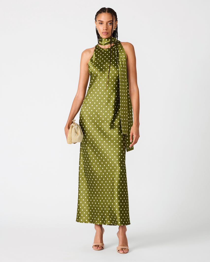 JAIDEN DRESS OLIVE HEATHER