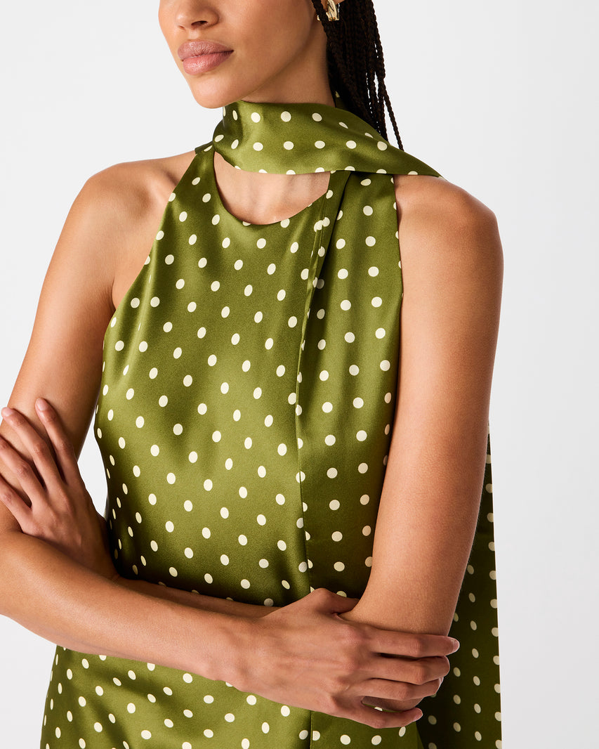 JAIDEN DRESS OLIVE HEATHER - view 4