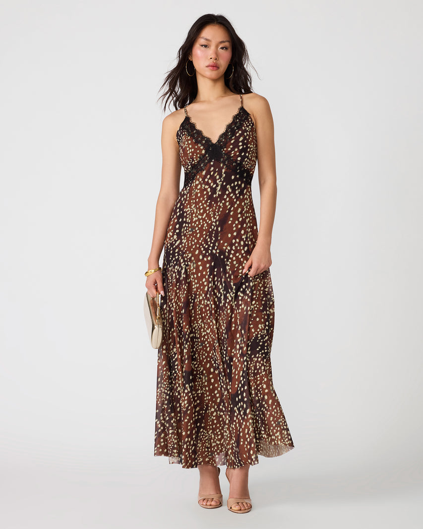 EM DRESS SMOKEY BROWN