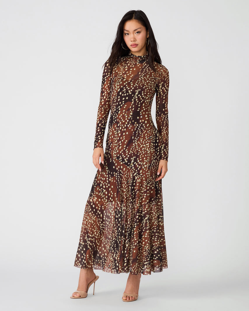 VIVARA DRESS SMOKEY BROWN