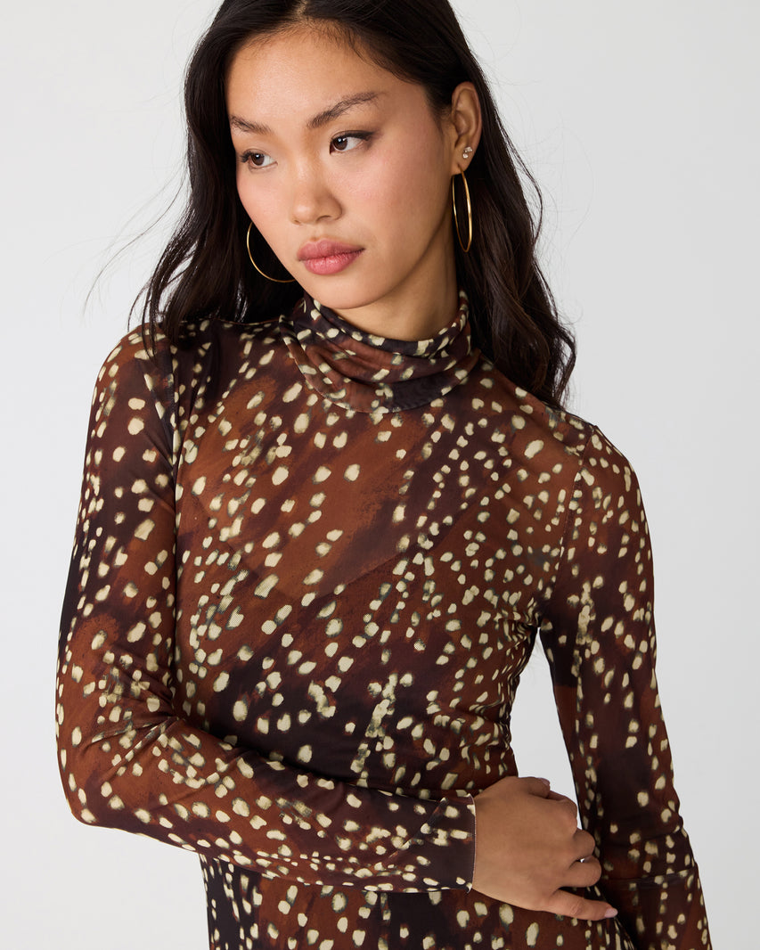 VIVARA DRESS SMOKEY BROWN - view 4