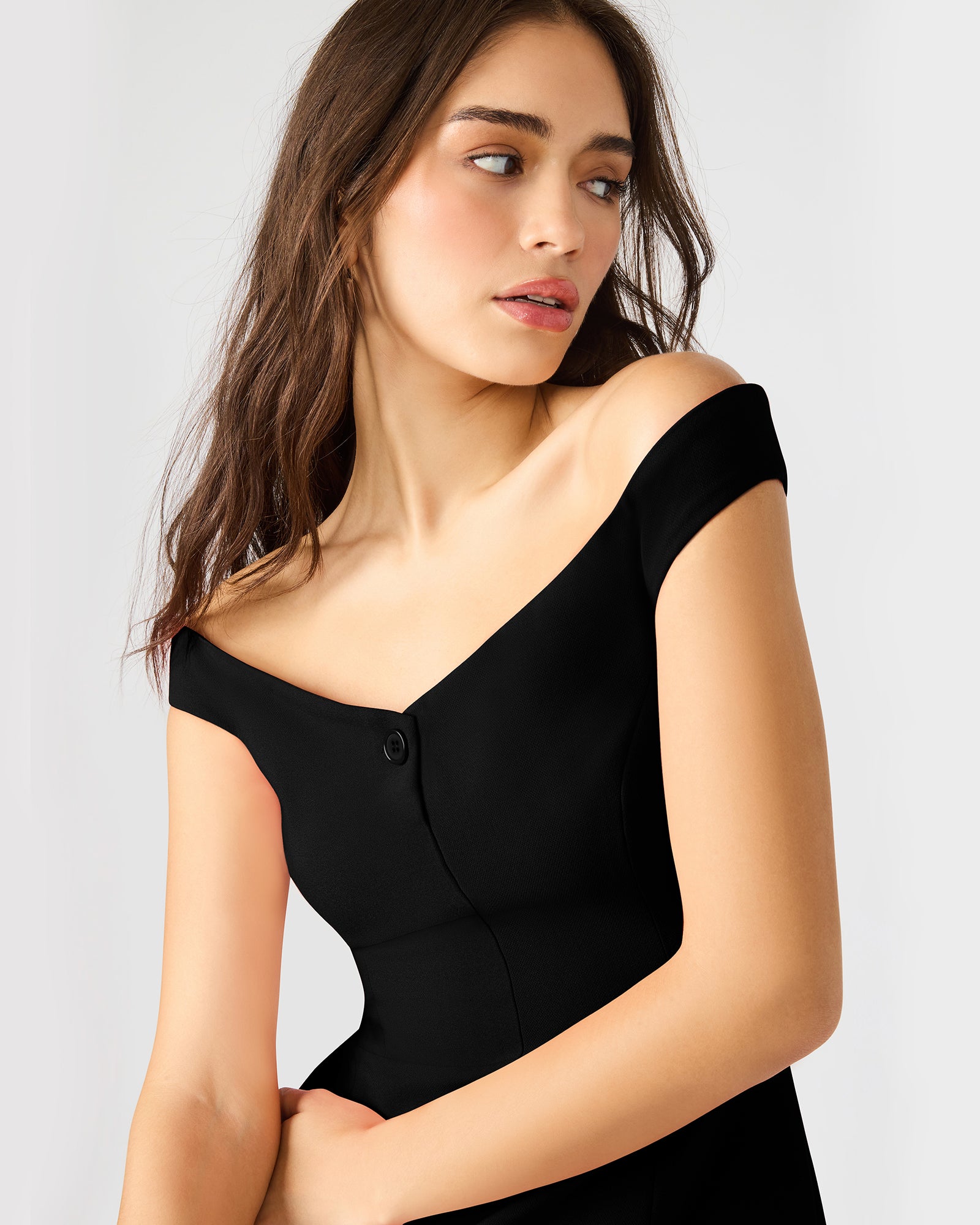 Steve Madden Yana Off-the-Shoulder Mini Dress, Womens, 6, Black Steve Madden Yana Off-the-Shoulder Mini Dress, Womens, 6, Black