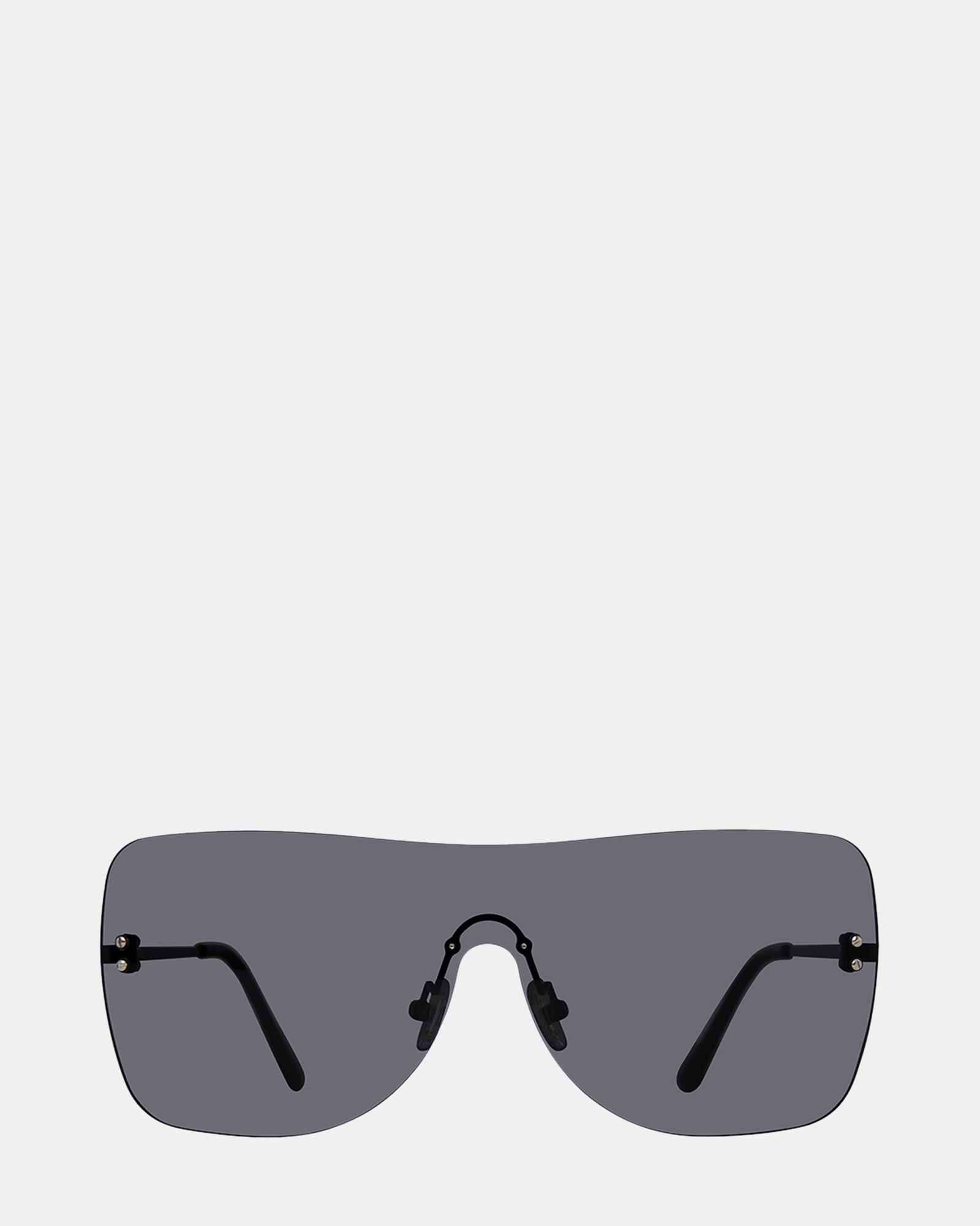 BENTLEY Sunglasses Black  Women's Clean Metal Shield Sunglasses