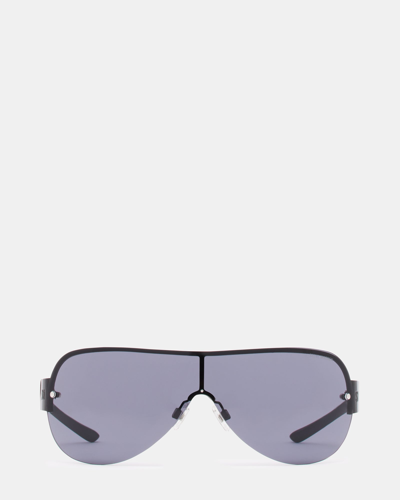 OLYEA Sunglasses Black | Shield Sunglasses – Steve Madden