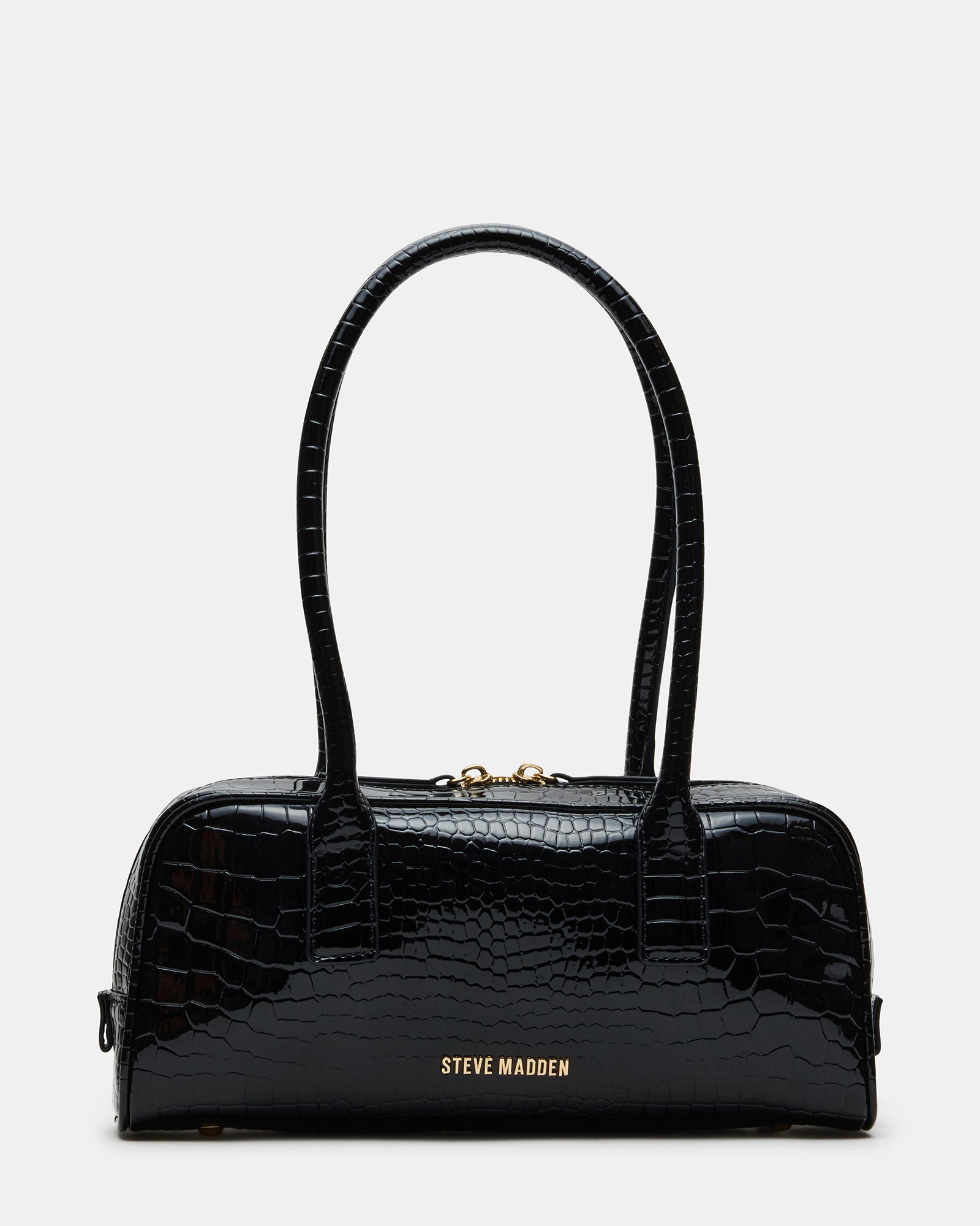 ANISE Bag Black Crocodile Elongated Shoulder Strap Handbag – Steve