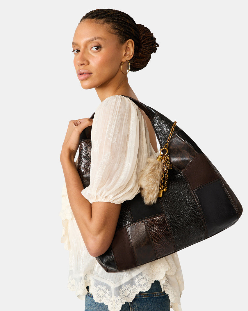 AURRA PATCHWORK BAG DARK MULTI - view 2
