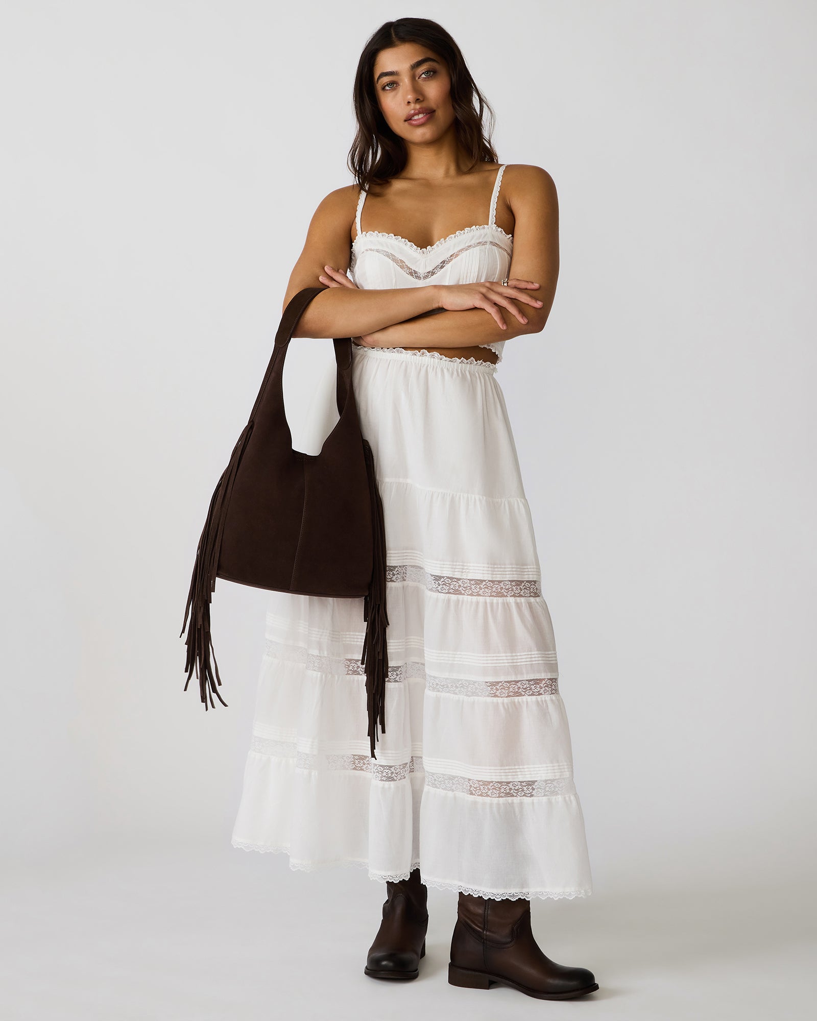 AUTUMN FRINGE BAG CHOCOLATE - view 10