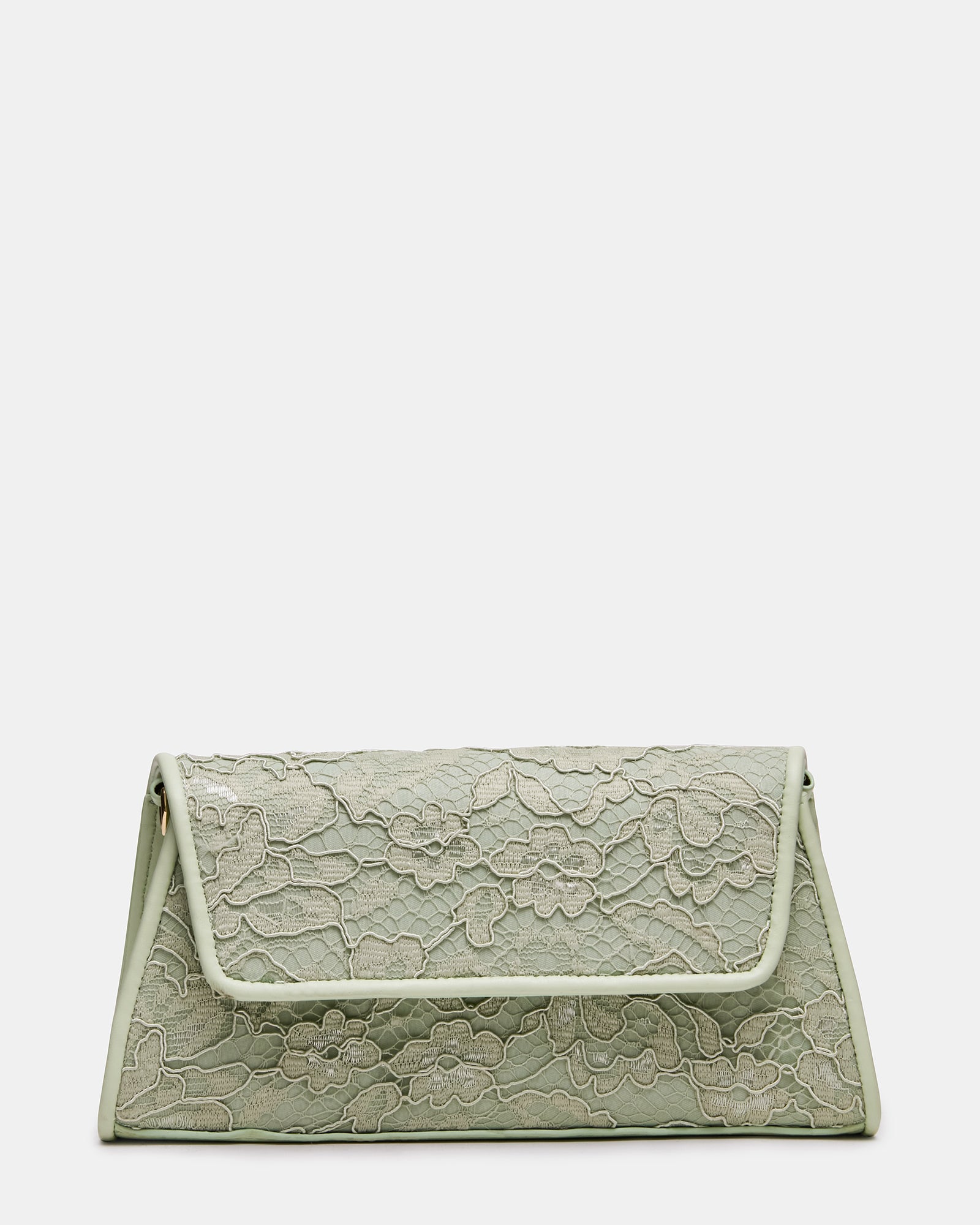 AVANT Bag Pistachio French Binding Trapezoid Crossbody Clutch Handbag | Steve Madden
