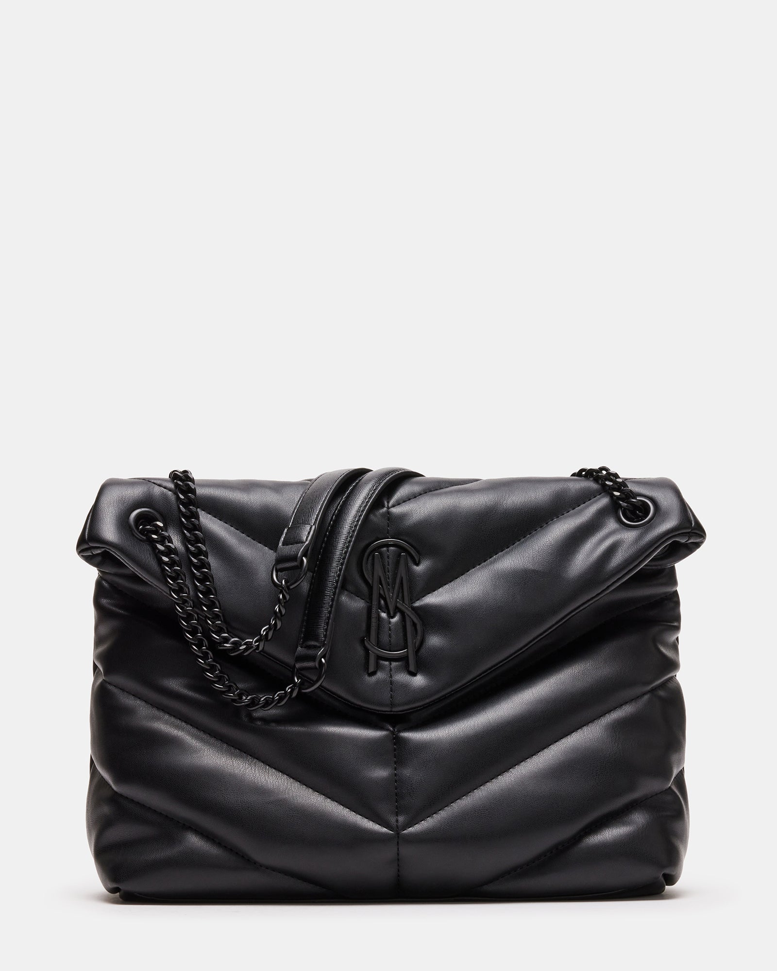 BRITTA Bag Black Shoulder Bag | Women's Black Puff Quilted Shoulder Bag ...