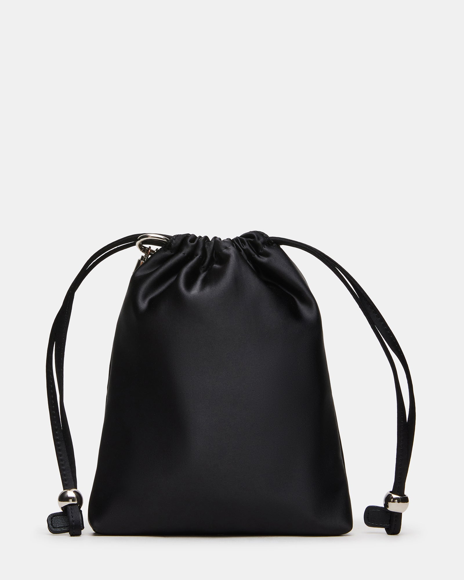 CALISTA Black Tassel Drawstring Pouch Crossbody Clutch Handbag