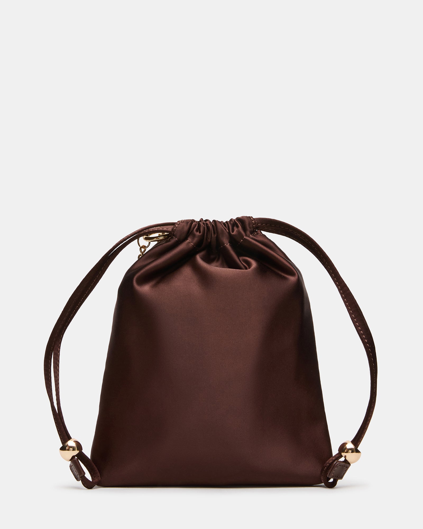 【美品】 HIGHNESS ハンドバッグ　30サイズ　ブラウン　カデナ CALISTA Brown Tassel Drawstring Pouch Crossbody Clutch Handbag