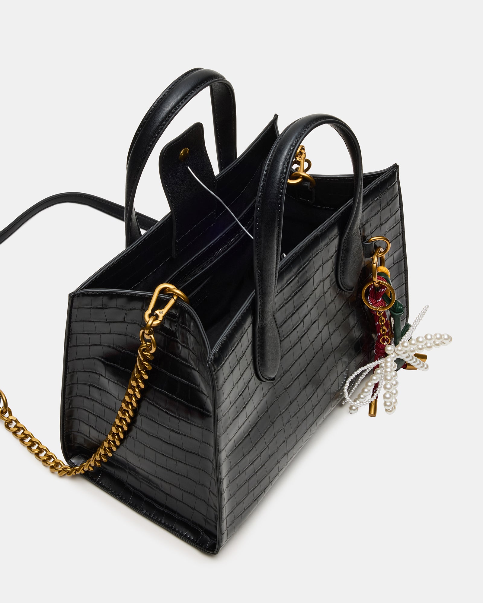 CALLEB BAG BLACK CROCODILE