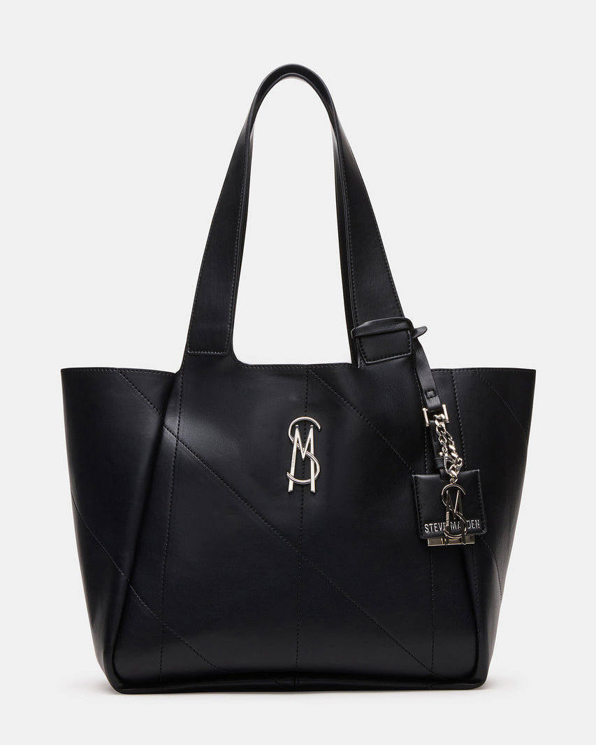 CLANCY Bag Black Large Slouchy Shoudler Strap Tote Handbag | Steve Madden