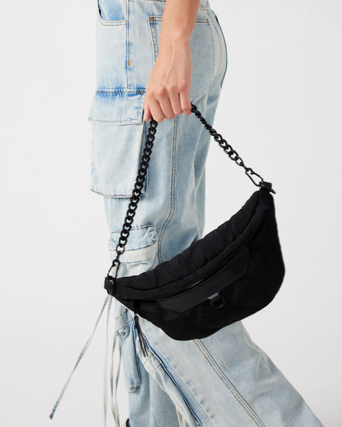CORY Bag Black | Women's Quilted Belt Bag – Steve Madden