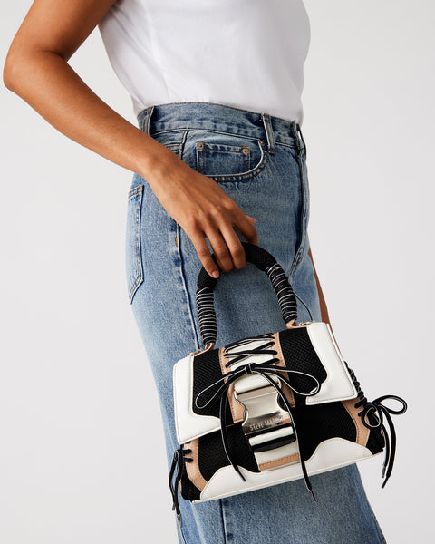 DIEGO Bag Black/Tan Handbag With Crossbody Strap | Women's Handbags ...