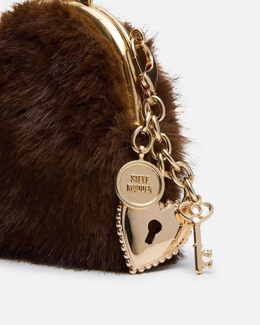 FEYRE FAUX FUR WALLET BROWN - view 3