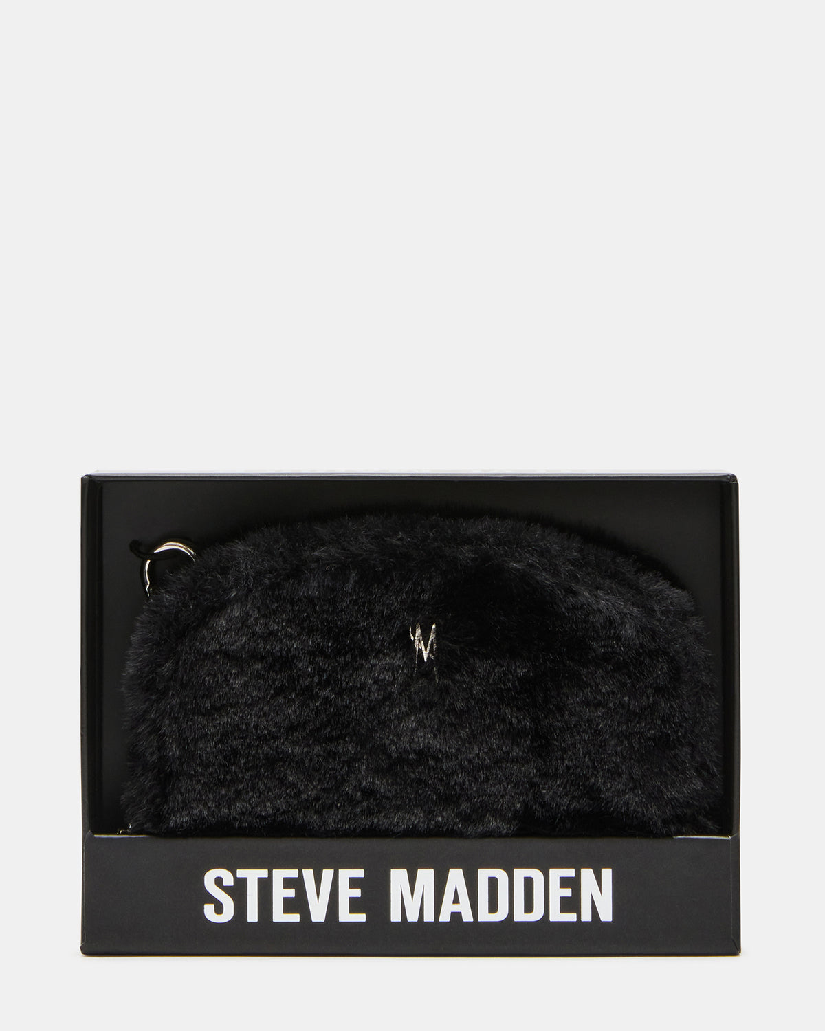 JADEZ Faux Fur Black Dome Wallet Gift Set | Steve Madden