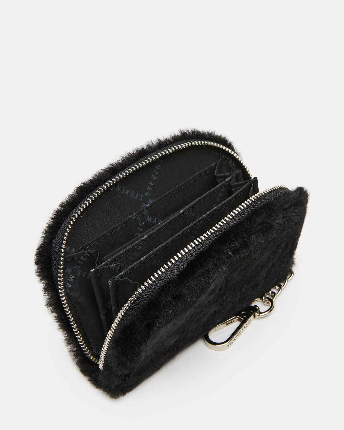 JADEZ FAUX FUR WALLET GIFT SET BLACK - view 5