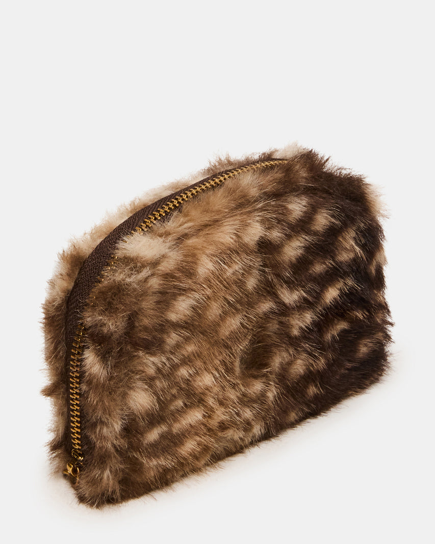 JADEZ FAUX FUR WALLET CHOCOLATE MULTI - view 3