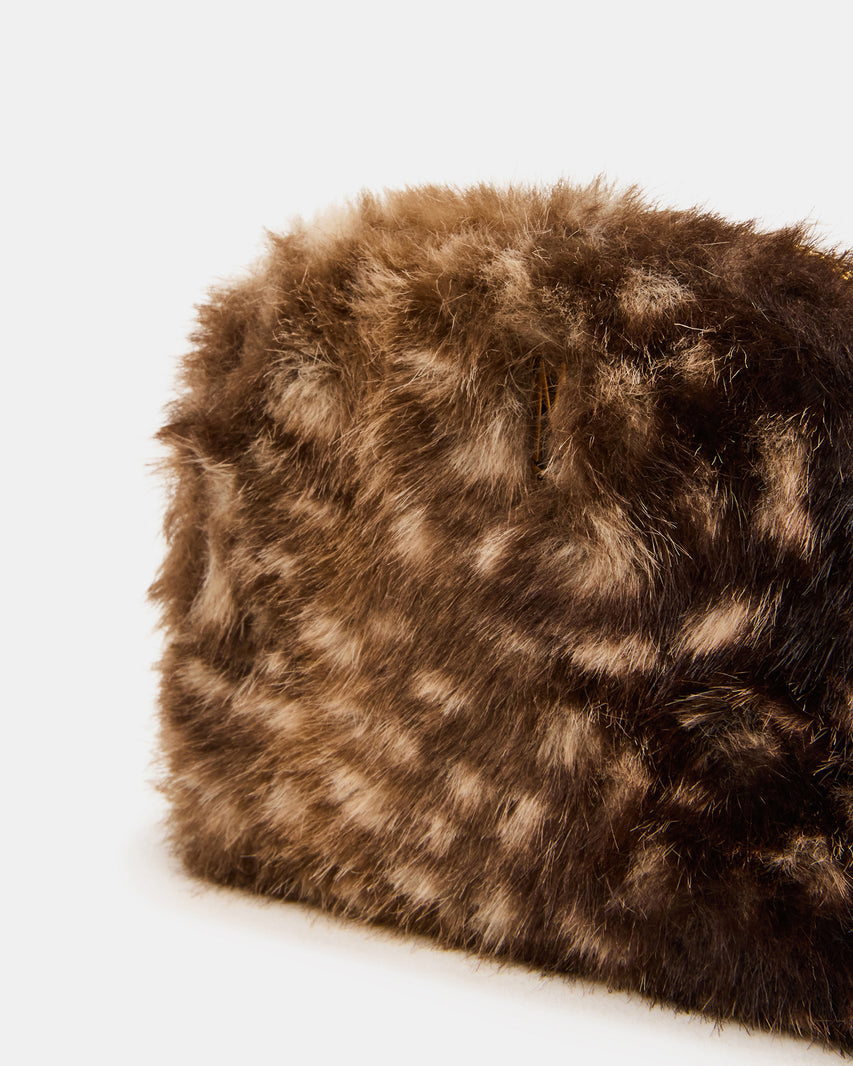 JADEZ FAUX FUR WALLET CHOCOLATE MULTI - view 2