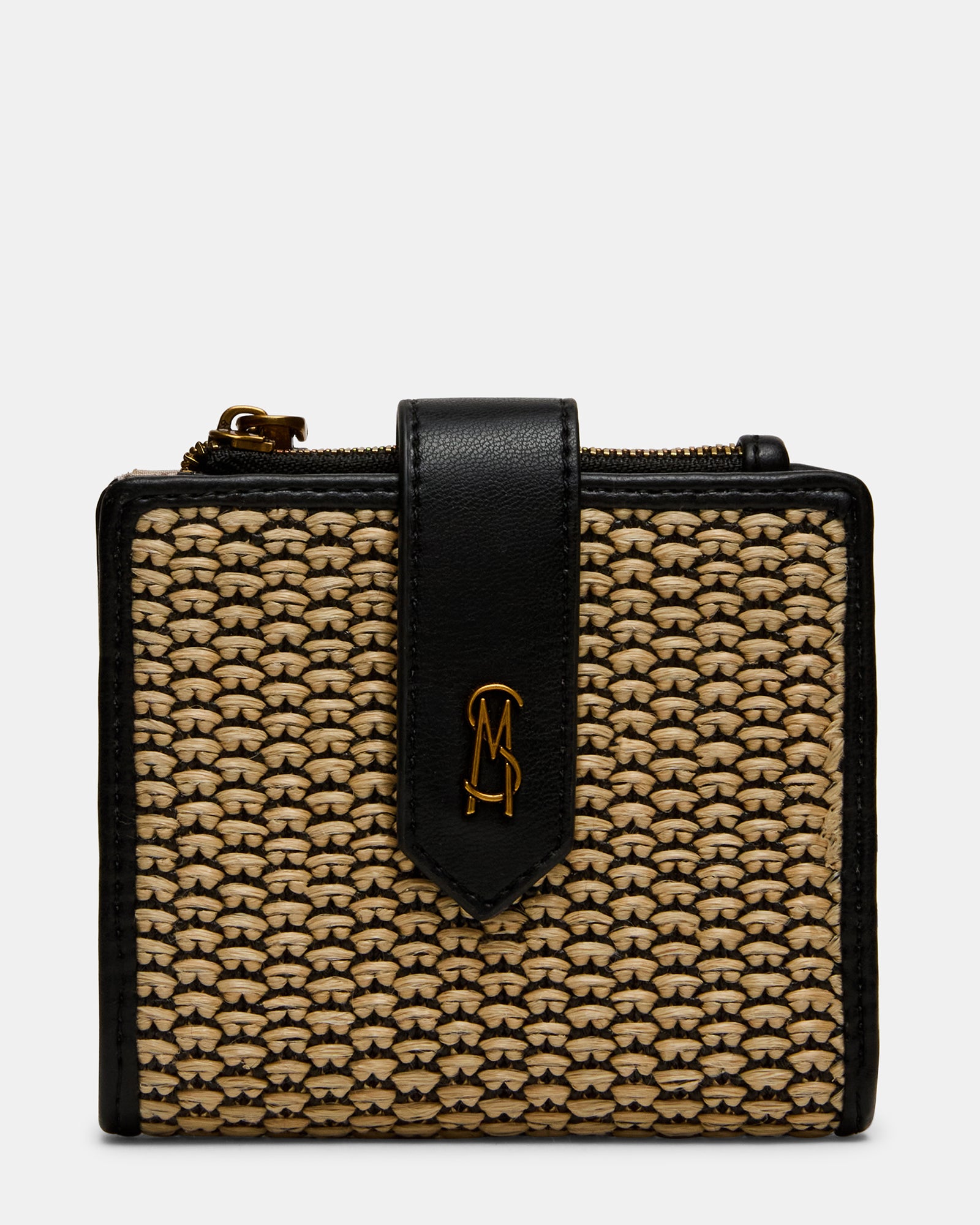 JEM STRAW WALLET BLACK/NATURAL