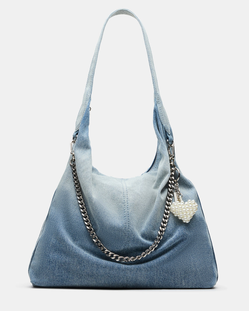 KREWE Bag Denim Slouchy Hobo Shoulder Strap Tote Handbag | Steve Madden