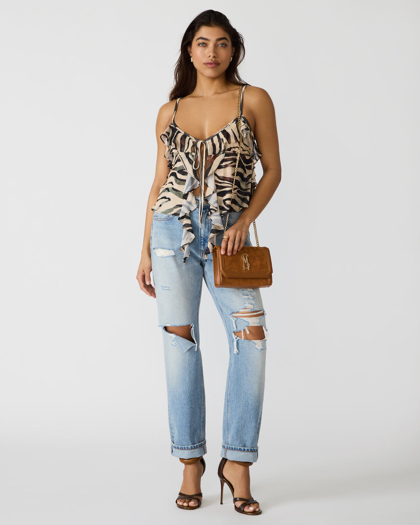 LARISA WOVEN BAG TOBACCO