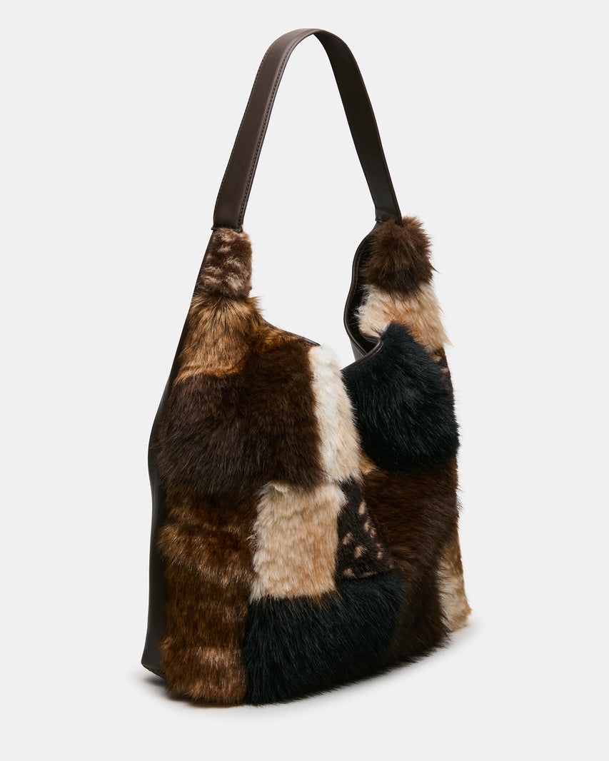 LENORES FAUX FUR BAG PATCHWORK - view 4