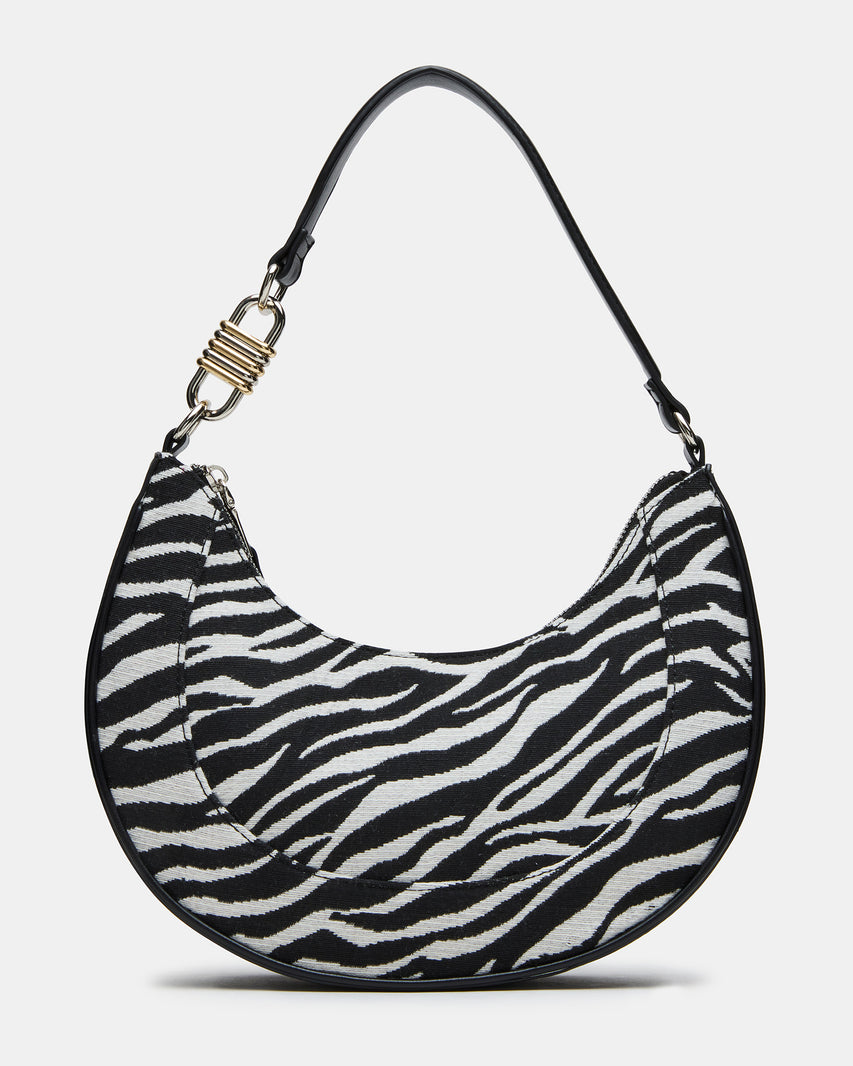 LOHAN Bag Zebra Structured Hobo Shoulder Handbag | Steve Madden