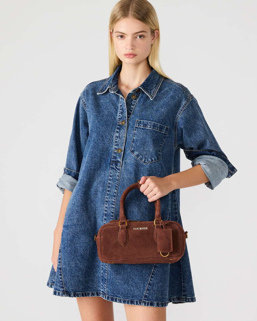 MERIT BAG CHESTNUT SUEDE