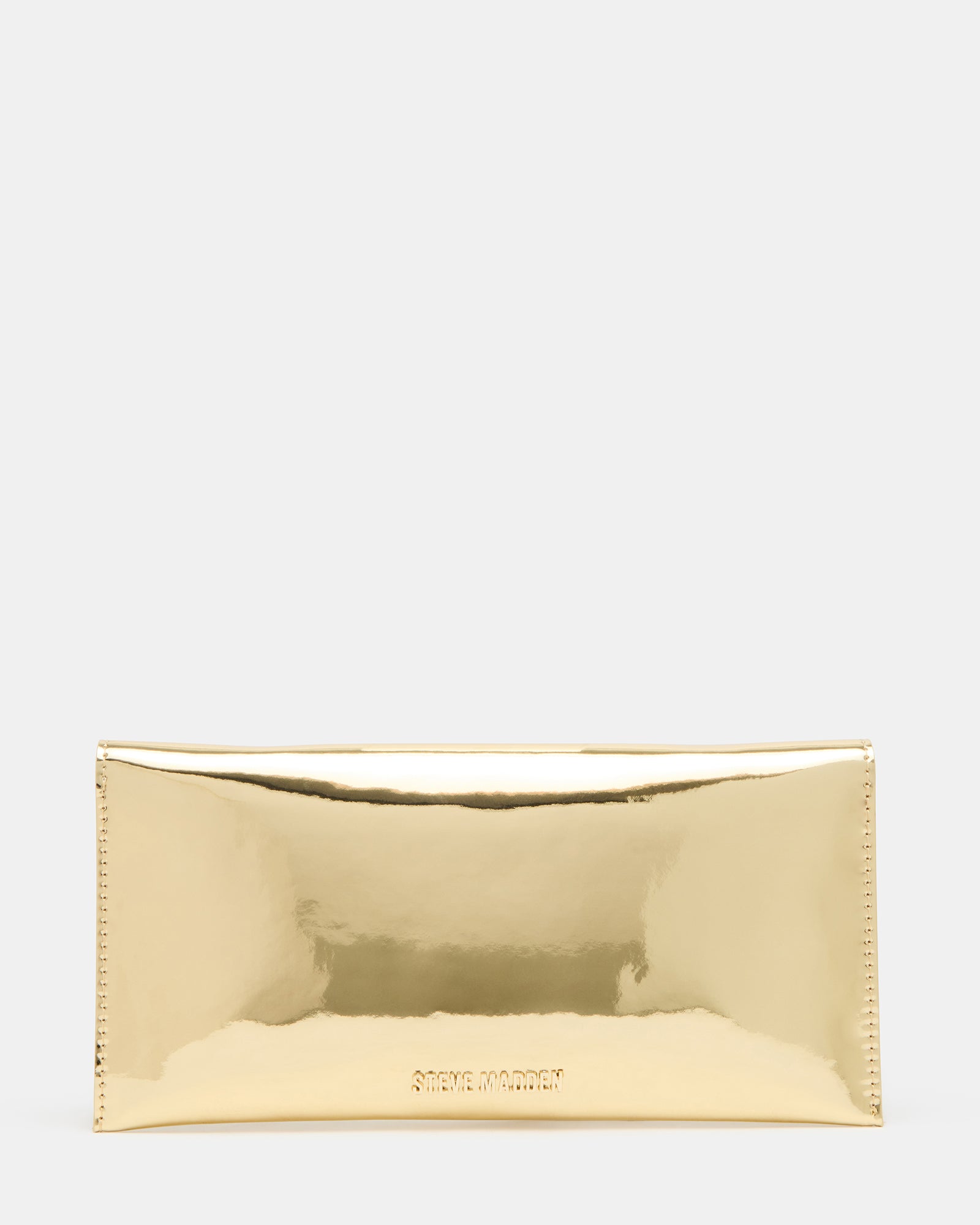 MORGANA Bag Gold Patent Envelope Logo Clutch Handbag – Steve