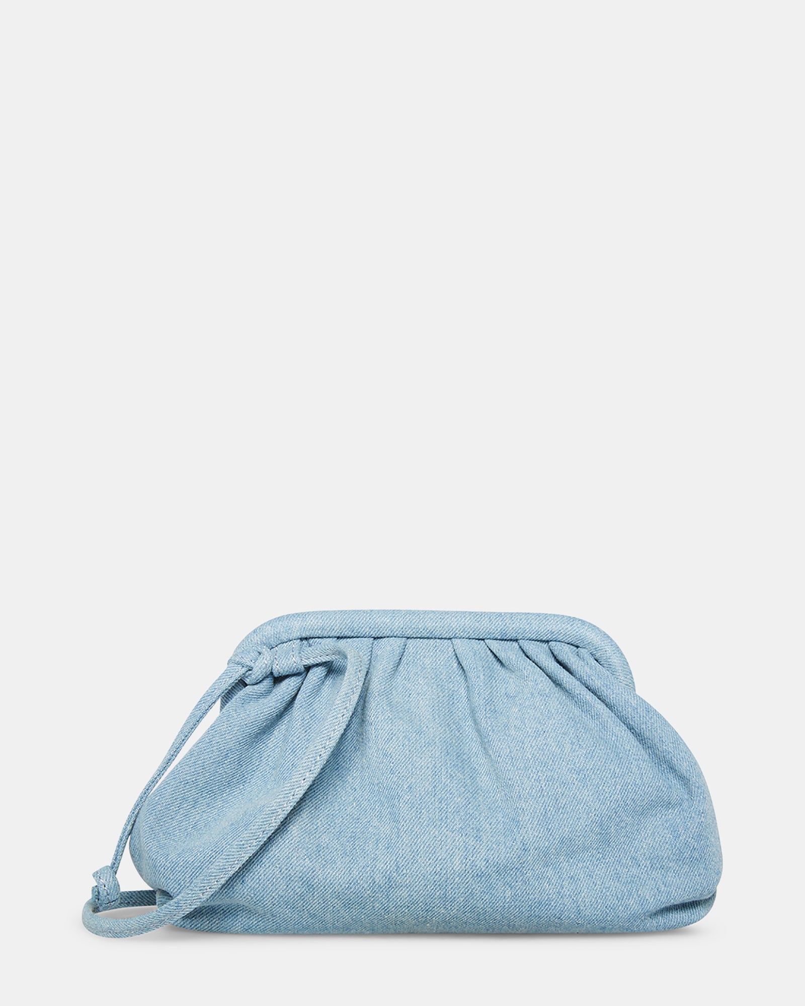 Nikki Bag Denim Fabric Clutch | ONESZ | by Steve Madden