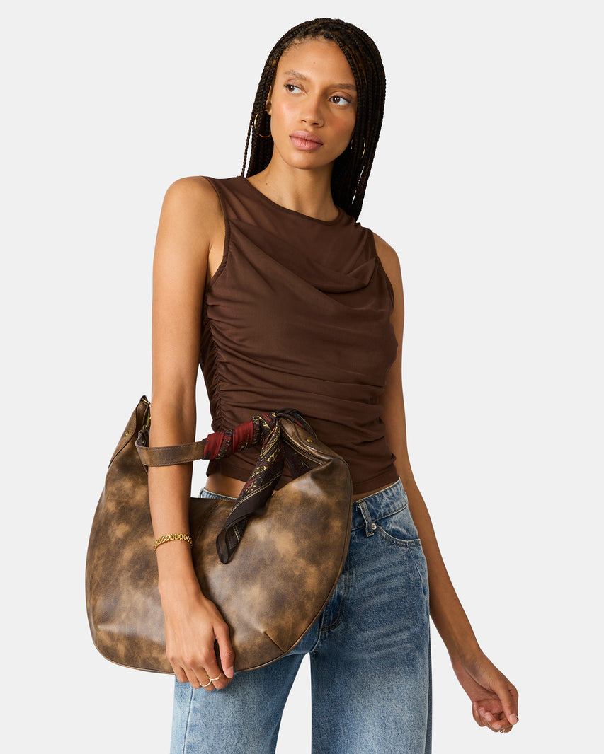 OLGA BAG BROWN DISTRESSED - view 2