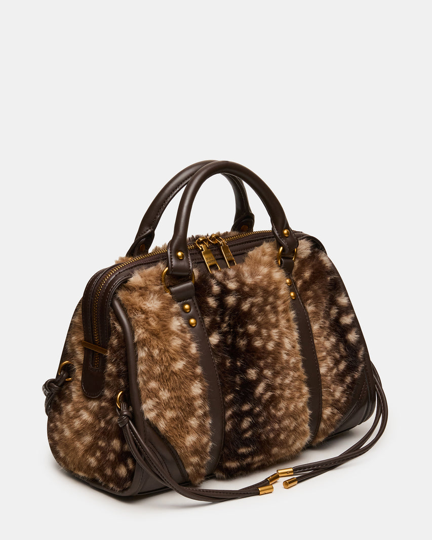 RIGGS FAUX FUR BAG CHOCOLATE - view 4