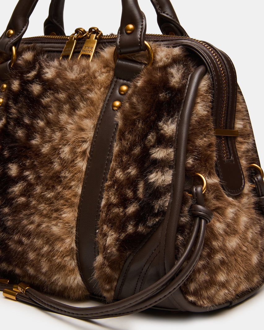 RIGGS FAUX FUR BAG CHOCOLATE - view 3
