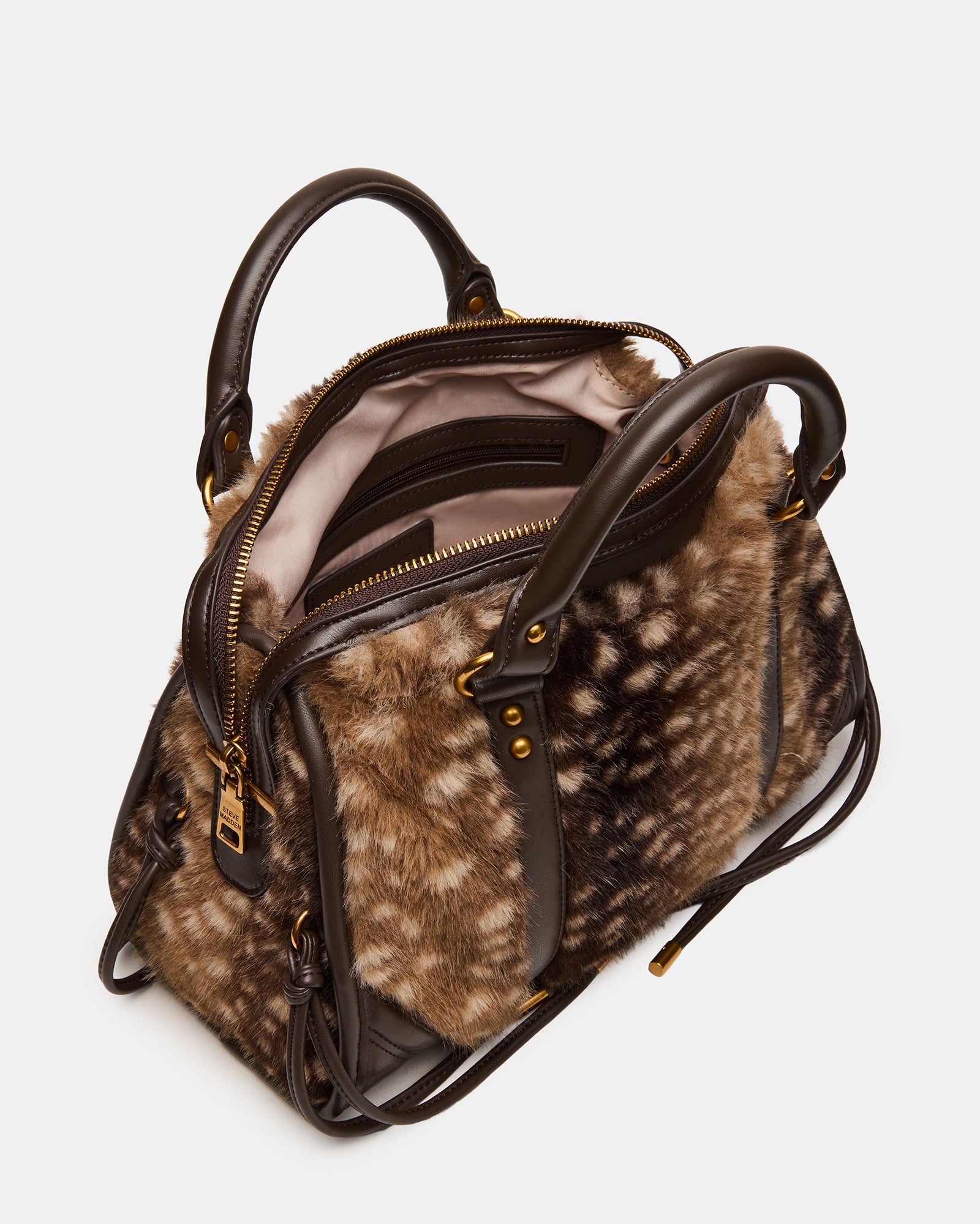 RIGGS FAUX FUR BAG CHOCOLATE - view 5