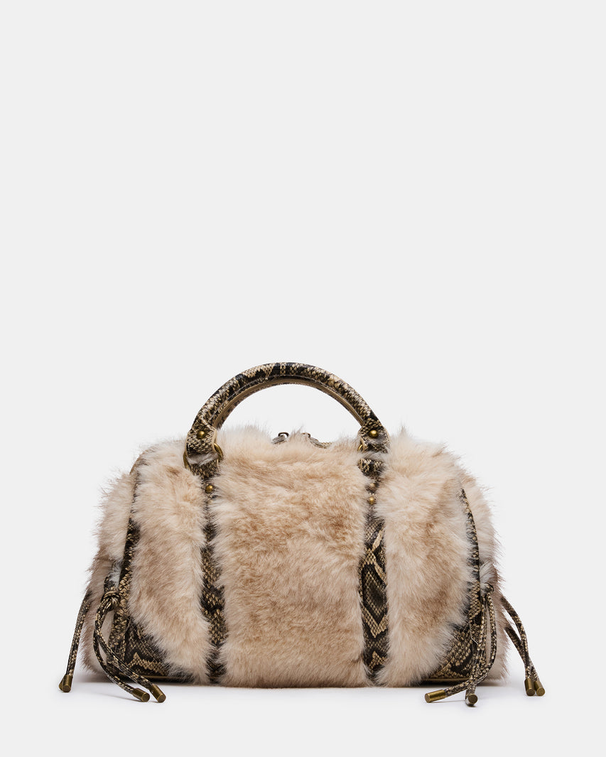 RIGGS FAUX FUR BAG NATURAL