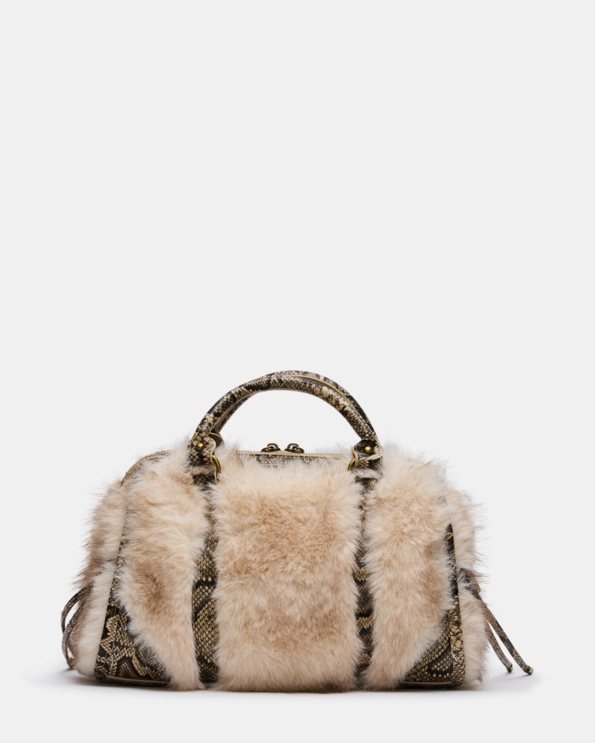 RIGGS FAUX FUR BAG NATURAL - view 6