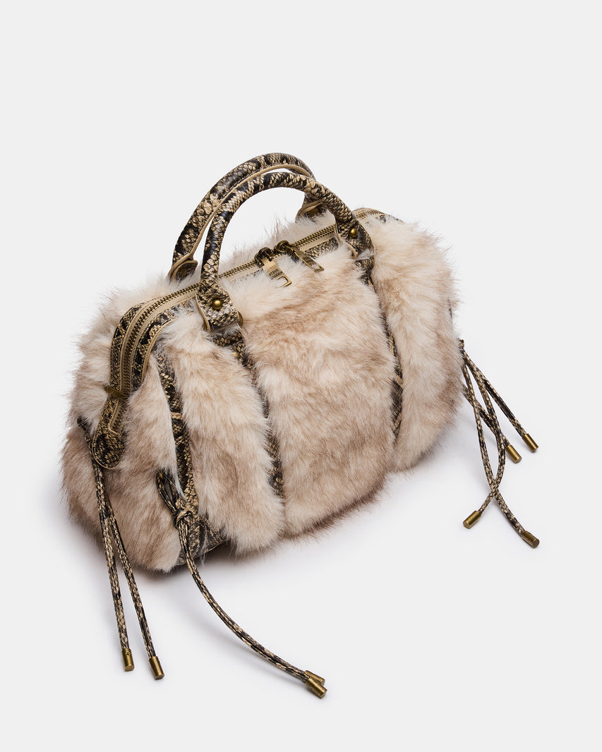 RIGGS FAUX FUR BAG NATURAL - view 4