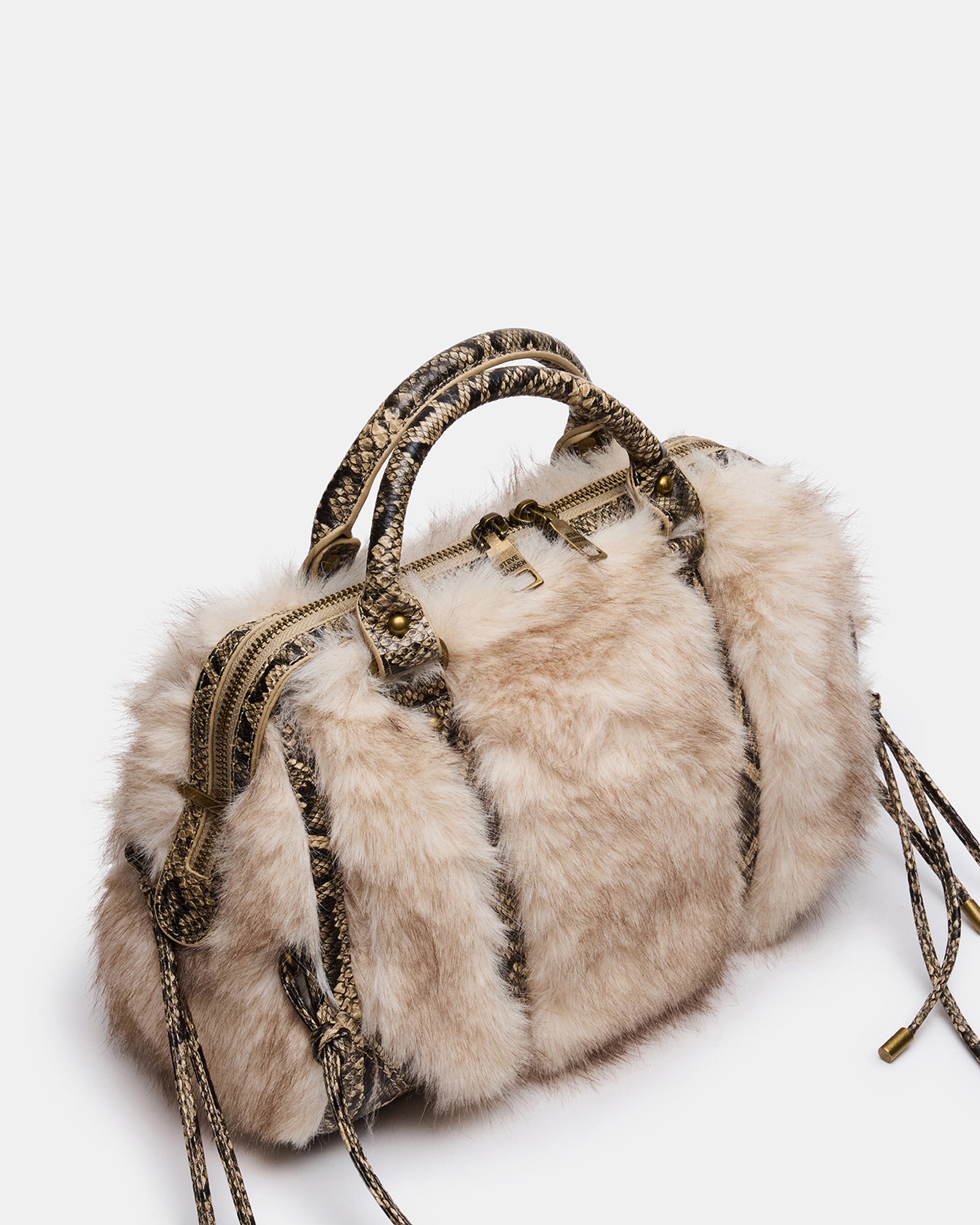 RIGGS FAUX FUR BAG NATURAL - view 4