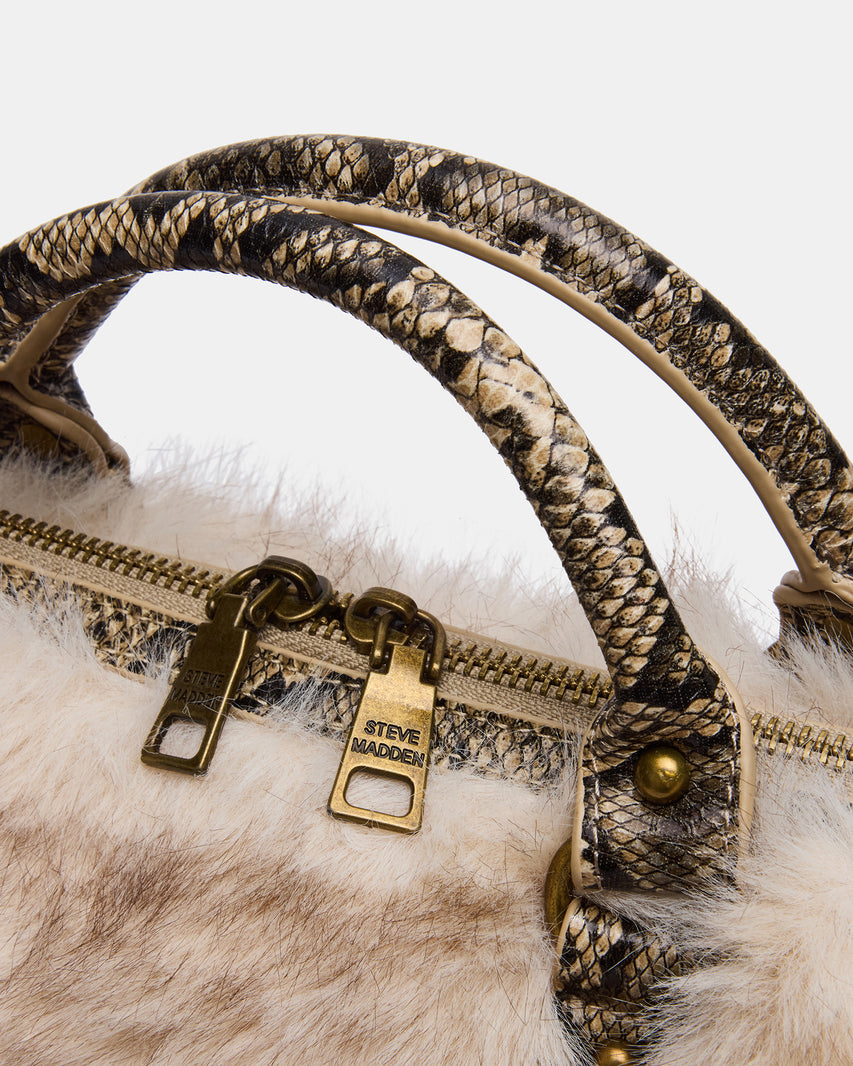 RIGGS FAUX FUR BAG NATURAL - view 3