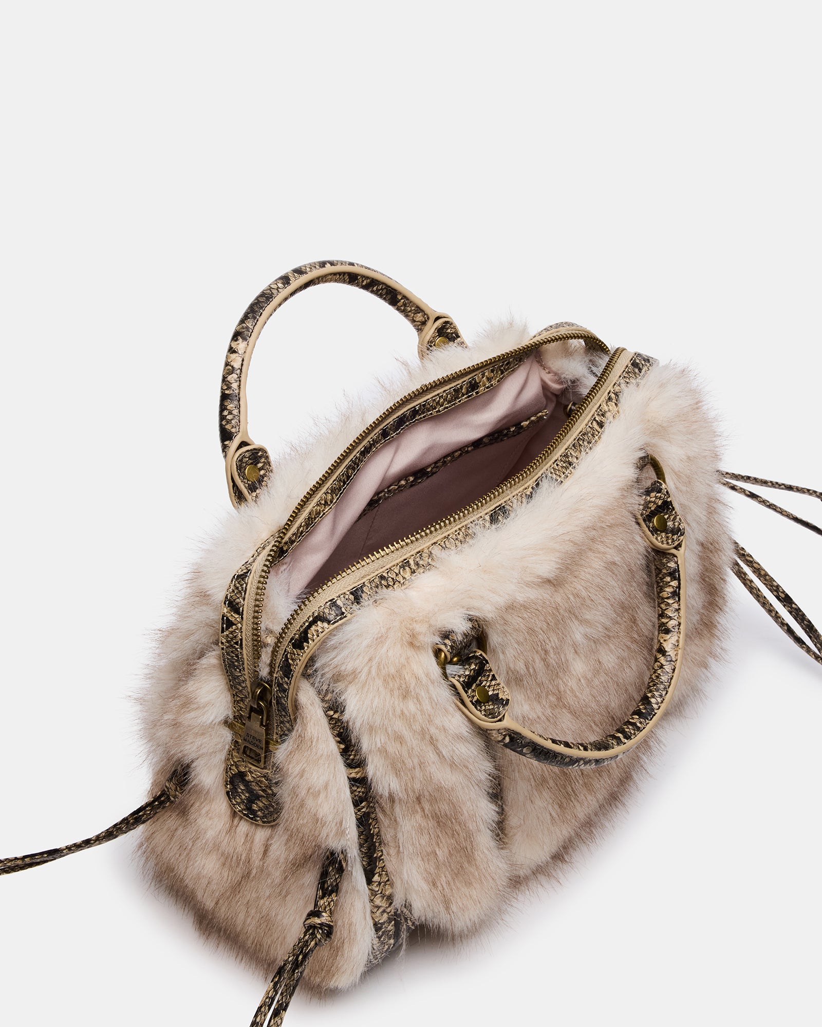 RIGGS FAUX FUR BAG NATURAL - view 5