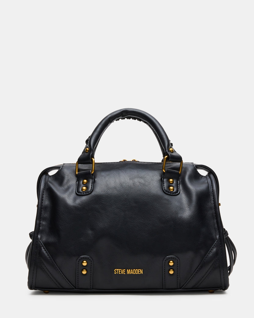 RIGGS Bag Black/Gold Slouchy Top-Handle Crossbody Satchel Handbag ...
