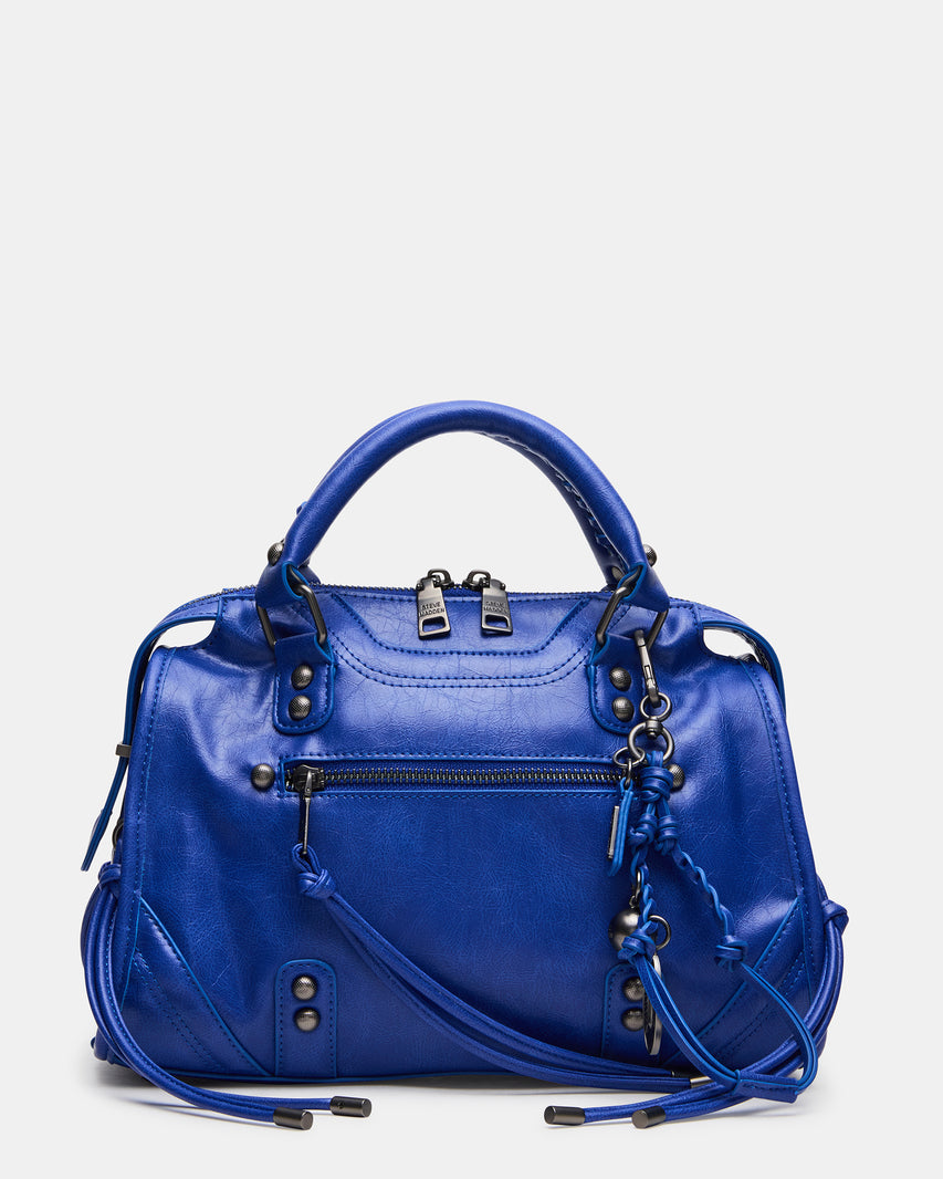 RIGGS Cobalt Slouchy Top-Handle Crossbody Satchel Handbag | Steve Madden