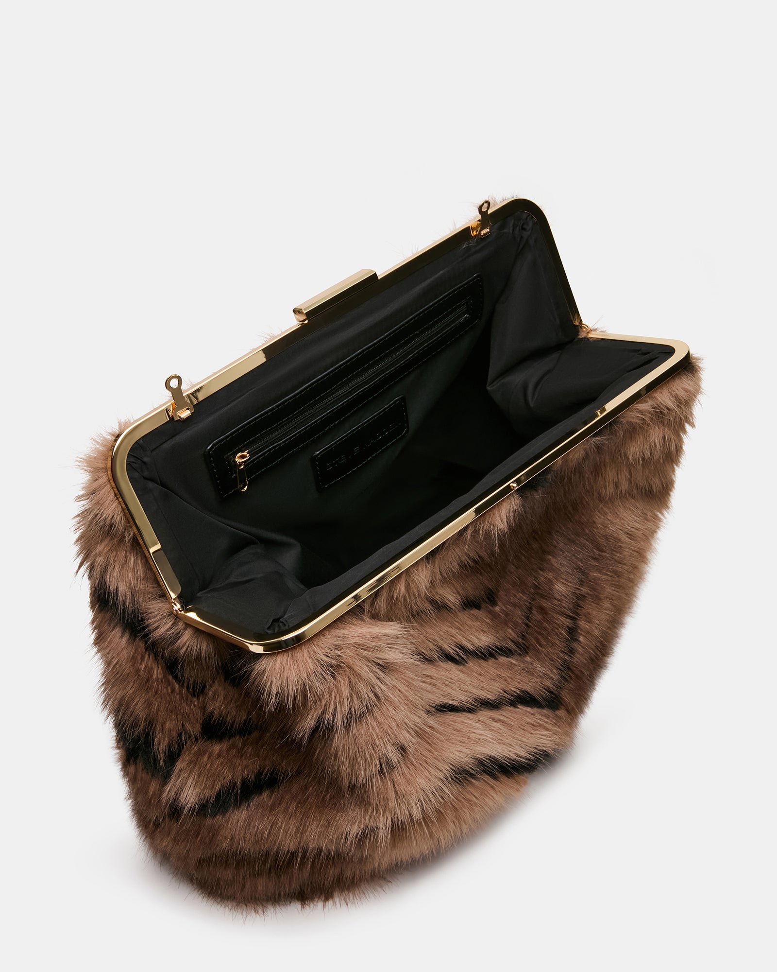 SEFINA FAUX FUR BAG BLACK/TAN - view 4