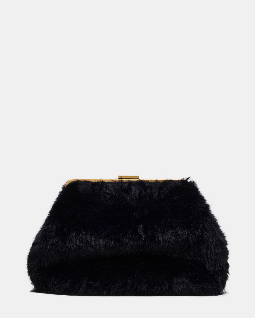 SEFINA FAUX FUR BAG BLACK - view 6