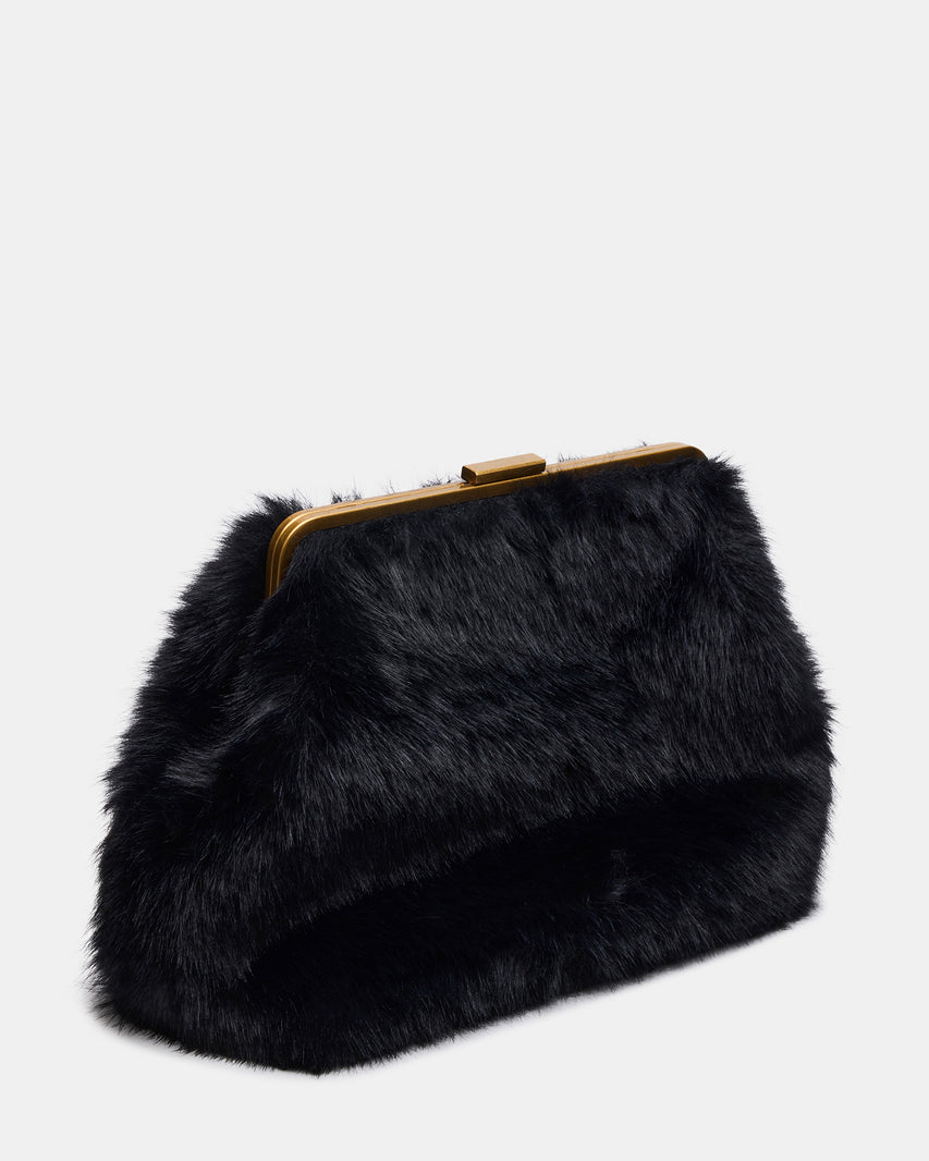 SEFINA FAUX FUR BAG BLACK - view 4