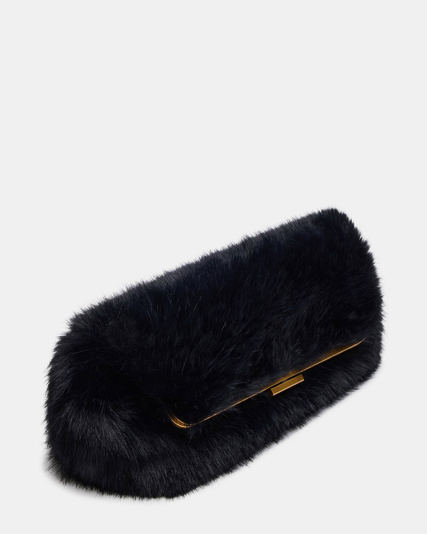 SEFINA FAUX FUR BAG BLACK - view 5